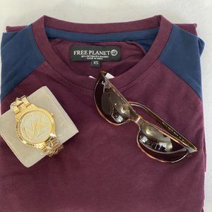 FREE PLANET, Half Sleeve T-shirt, Size XS